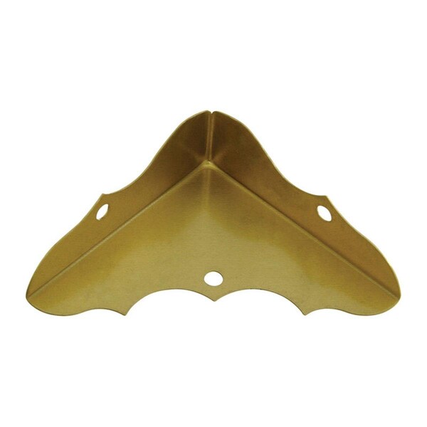 Homecare Products 0.62 x 1.75 in. Outside Decorative Corner Brace - Solid Brass - HO3302559