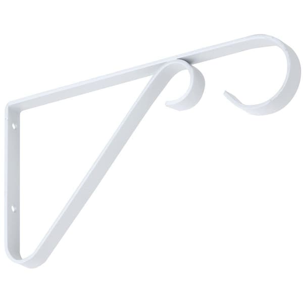 National Hardware V2653 Series Plant Bracket, 6 in L, Steel, White - N274-522