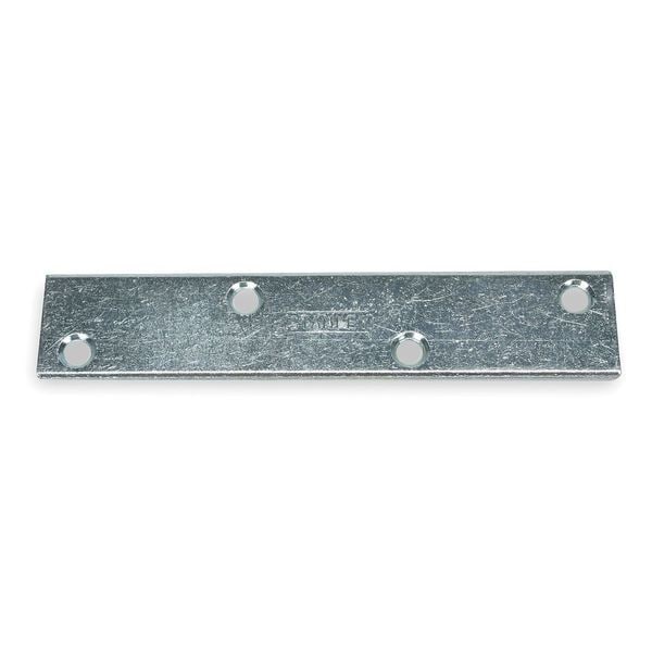 Zoro Select Mending Plate, Steel, 1 1/4 Wx8 In L - 1WDG6