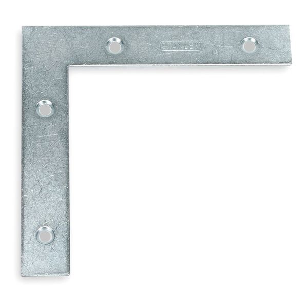 Zoro Select Flat Corner Brace, Steel, 7/8 In W - 1WDK9