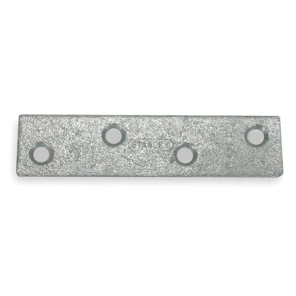 Zoro Select Mending Plate, Steel, 7/8 Wx4 In L - 1WDH2