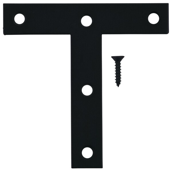 Hampton Hampton 4 in. H X 4 in. W X 4 in. L Black Steel T-Plate - 01-3410-426
