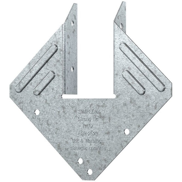 Simpson Strong-Tie Hurricane Tie, 0.923 in L, 5.28 in W, Steel, Galvanized, Fastening Method: Nail - H1AZ