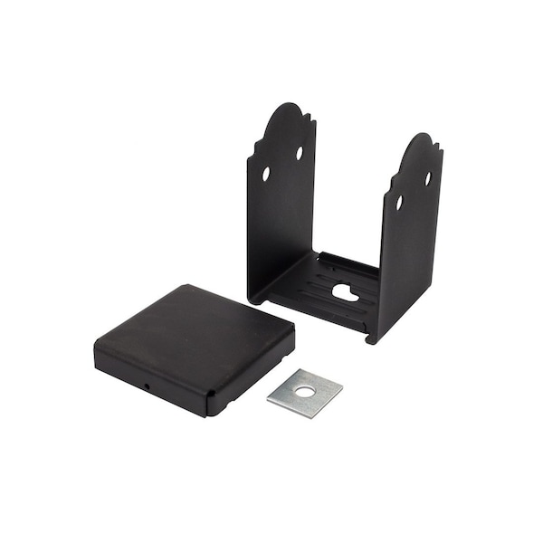 Simpson Strong-Tie Post Base Outdoor Accents 7.25in H X 6in W 12 Ga. Galvanized Steel Black - APB66R