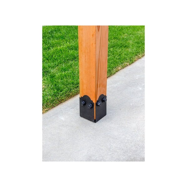 Simpson Strong-Tie Post Base Outdoor Accents 7.25in H X 6in W 12 Ga. Galvanized Steel Black - APB66R