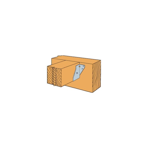 Simpson Strong-Tie LUS Joist Hanger, 3 in H, 2 in D, 3-9/16 in W, Steel, Galvanized/Zinc, Face Mounting - LUS44