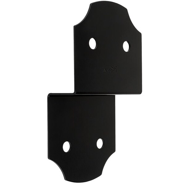 National Hardware Hartley 1219BC Series Joist Tie, 912 in L, 5 in W, Steel, Storm ShinePowderCoated, Black - N800-009