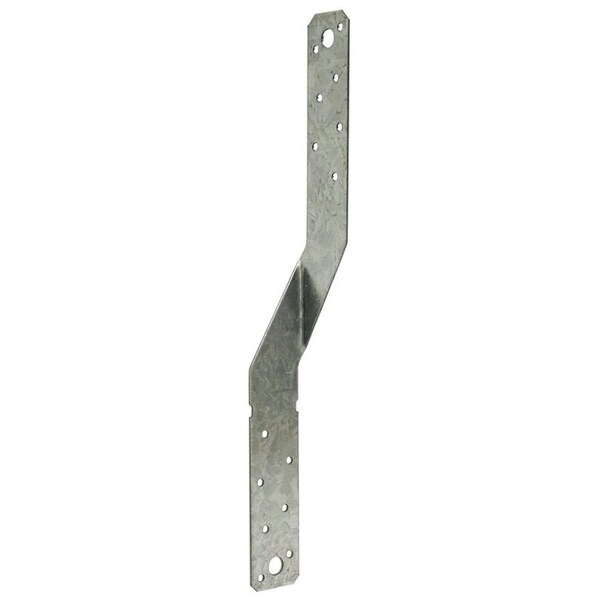 Simpson Strong-Tie MTS Series Twist Strap, 12 in L Dimensions, 16 ga, Steel, Galvanized/Zinc - MTS12