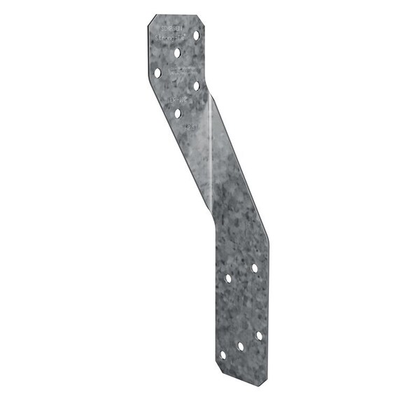 Simpson Strong-Tie Hurricane Tie, 6.38 in L, 1-1/4 in W, Steel, Galvanized/Zinc - H2.5T