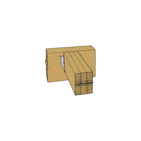 Simpson Strong-Tie U Joist Hanger, 5 in H, 2 in D, 3-1/8 in W, Steel, Galvanized/Zinc, Face Mounting - U26-2