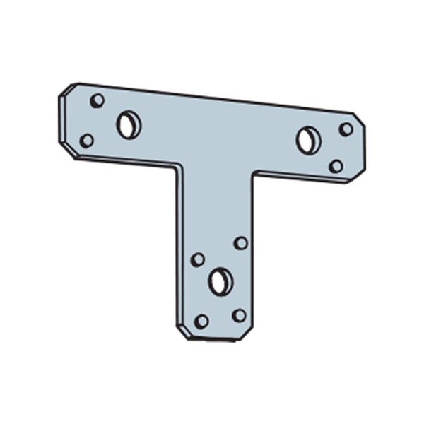 Simpson Strong-Tie T-Strap Tie, 12 in L, 2 in W, Galvanized Steel, Fastening Method: Nail Zinc - 1212T