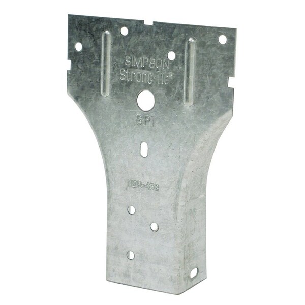 Simpson Strong-Tie SP1 Stud Plate Tie, 5-1/16 in L, 3-1/2 in W, Steel, Galvanized, Fastening Method: Nail - SP1Z