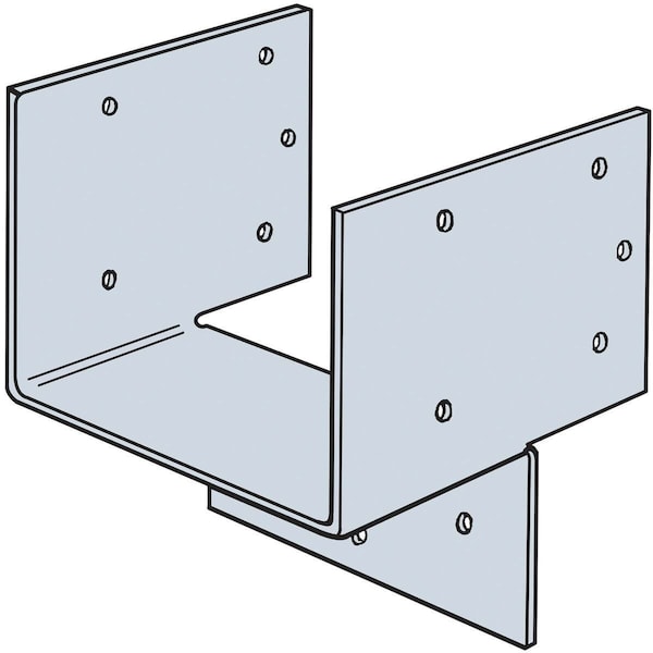 Simpson Strong-Tie HH Header Hanger, 2-13/16 in H, 3-1/2 in W, Steel, Galvanized - HH4