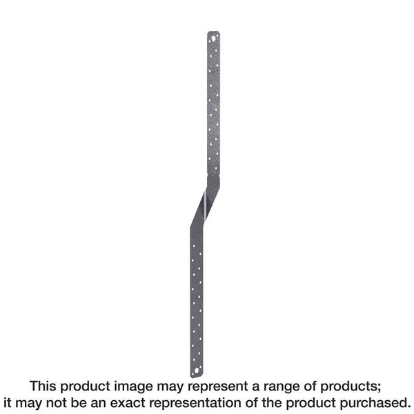 Simpson Strong-Tie MTS Medium Twist Strap, 20 in L, Steel, Galvanized, Fastening Method: Nail - MTS20