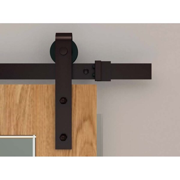 Orca Hardware 6' Flat Track Kit, Standard Drop Hangers, Oil-Rubbed Bronze Finish - FTST-OB-6