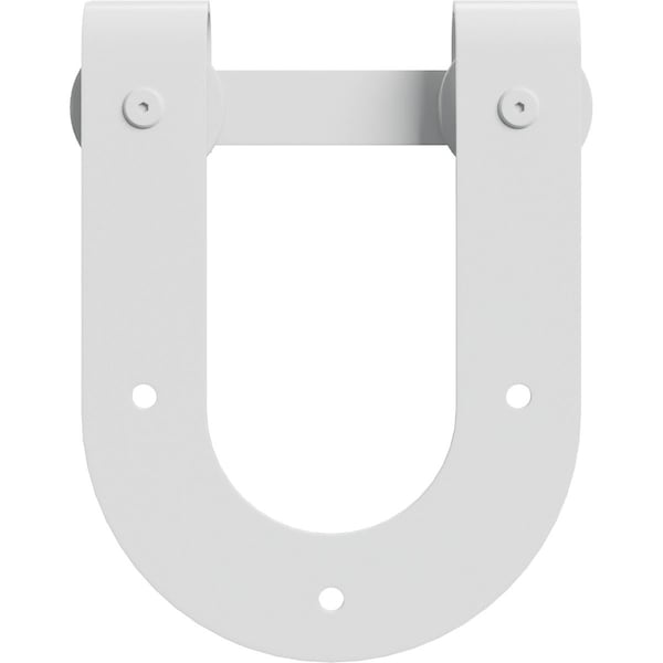 Ekena Millwork Premium Horseshoe Roller Hanger w/ Bolts for Barn Door for 1 3/8" Doors, Rocket White - GB60013R2RW