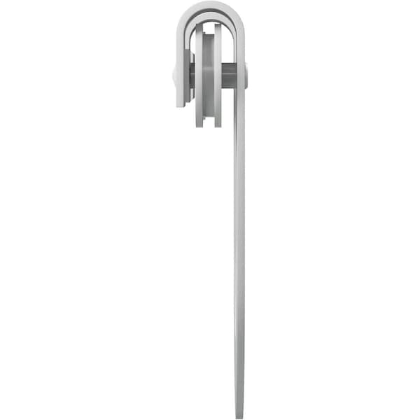 Ekena Millwork Premium Horseshoe Roller Hanger w/ Bolts for Barn Door for 1 3/8" Doors, Rocket White - GB60013R2RW