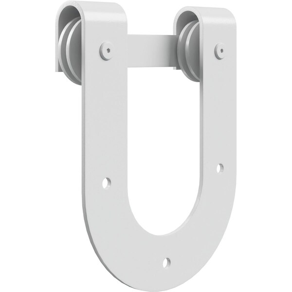 Ekena Millwork Premium Horseshoe Roller Hanger w/ Bolts for Barn Door for 1 3/8" Doors, Rocket White - GB60013R2RW