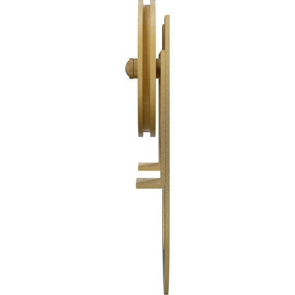 Ekena Millwork Premium Wagon Wheel Horseshoe Roller Hanger w/ Bolts for Barn Door for 1 3/4" Doors, Jacob's Gold - GB60014R2WJG