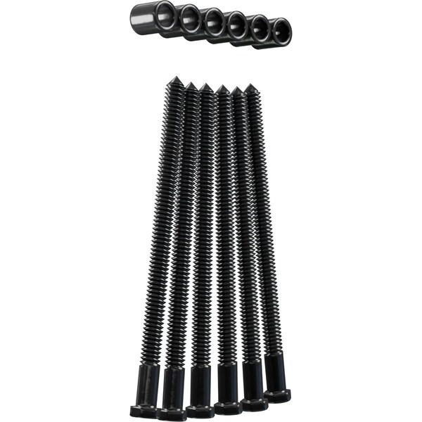 Ekena Millwork Premium 7/8" Barn Door Flat Track Extension Hardware for 1 3/8" Door, Black - GB60013EXBL