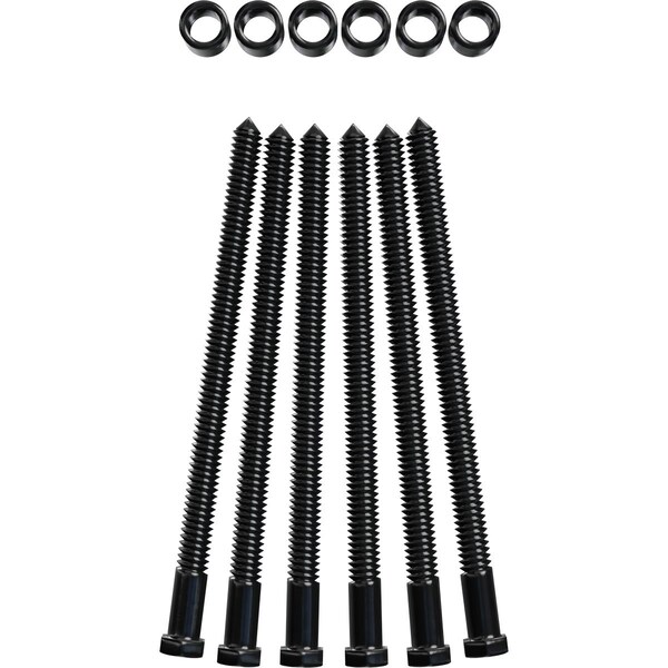 Ekena Millwork Premium 7/8" Barn Door Flat Track Extension Hardware for 1 3/8" Door, Black - GB60013EXBL