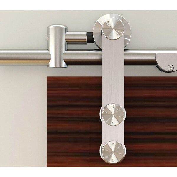 Orca Hardware 6' Round Track Kit, Standard Drop Hangers, Includes Track 25mm Dia x 2mm Thick, SS Finish - RDST-SS-6