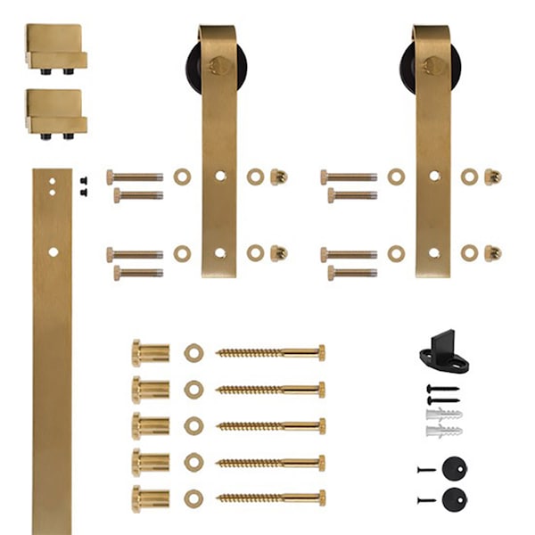 Designer Collection Soft Closed Satin Brass 78" Sliding Barn Door Hardware - NT.1400.09W.06PVD-SC