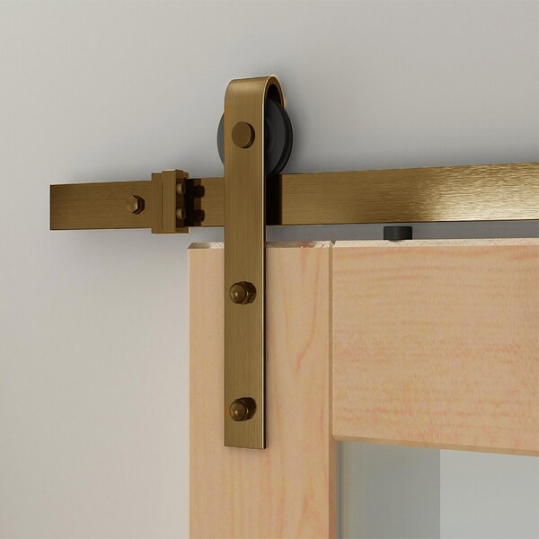 Designer Collection Soft Closed Satin Brass 78" Sliding Barn Door Hardware - NT.1400.09W.06PVD-SC