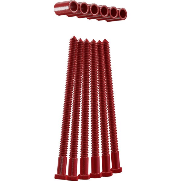 Ekena Millwork Premium 1 1/4" Barn Door Flat Track Extension Hardware for 2 1/4" Door, Regal Red - GB60015EXXRR