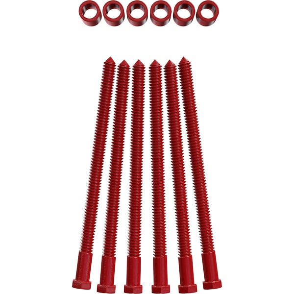 Ekena Millwork Premium 1 1/4" Barn Door Flat Track Extension Hardware for 2 1/4" Door, Regal Red - GB60015EXXRR