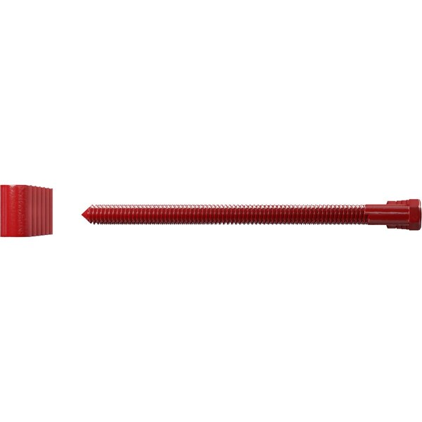 Ekena Millwork Premium 1 1/4" Barn Door Flat Track Extension Hardware for 2 1/4" Door, Regal Red - GB60015EXXRR