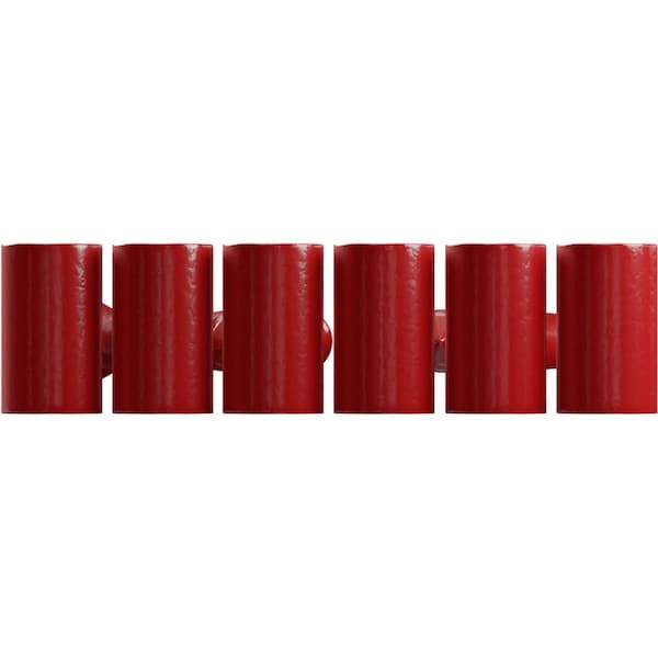 Ekena Millwork Premium 1 1/4" Barn Door Flat Track Extension Hardware for 2 1/4" Door, Regal Red - GB60015EXXRR