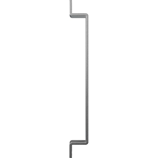 Ekena Millwork Premium 11"L x 1 1/4"W Pull Handle for 2 1/4" Doors, Silver Metallic - GB6001PH511SM
