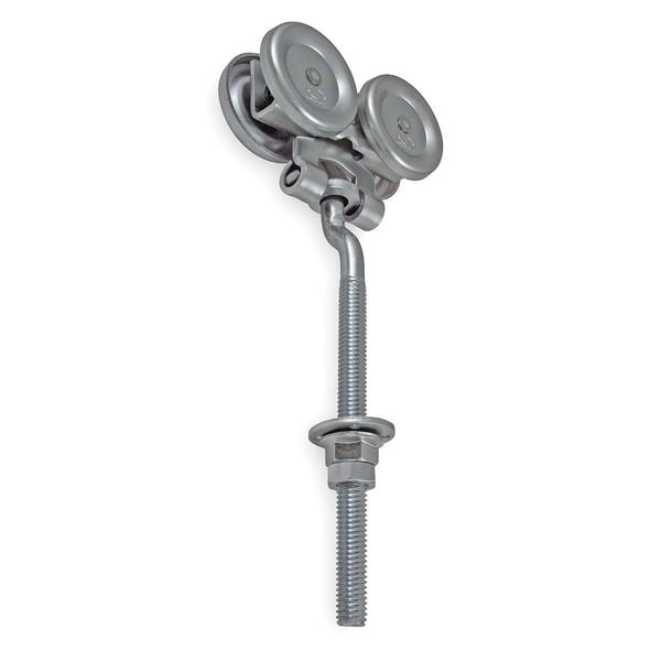 Zoro Select Door Hanger Kit, 4-1/2"L, 2 PK - 1XMY9