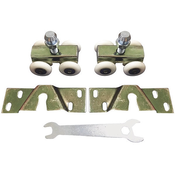 Zoro Select 4 Wheel Replacement Hanger, 3-23/32"L x 1-1/16"W, Zinc - 1RBL8