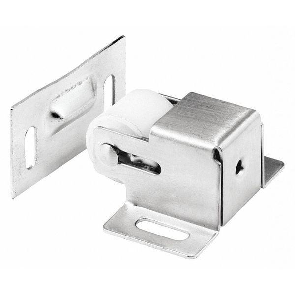 Primeline Tools Cabinet Door Roller Catch, Satin Nickel Steel Housing and Strike (Single Pack) - N 7386