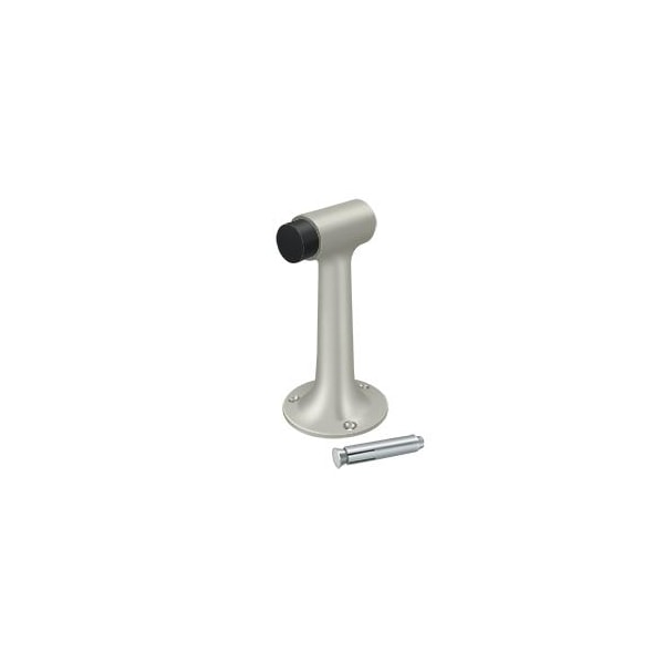 Deltana Floor Mount, 6" Bumper, Heavy Duty Satin Nickel - DSF600U15