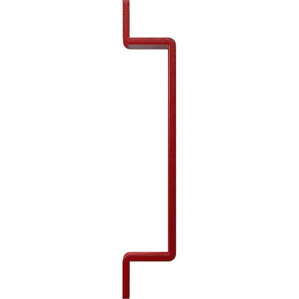 Ekena Millwork Premium 7"L x 1 1/4"W Pull Handle for 1 3/4" Doors, Regal Red - GB6001PH407RR