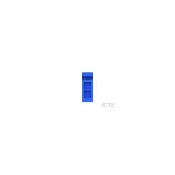 Te Connectivity Board Connector, 2 Contact(S), 1 Row(S), Female, 0.165 Inch Pitch, Crimp Terminal, Latch, Blue - 2029097-2
