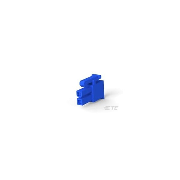Te Connectivity Board Connector, 2 Contact(S), 1 Row(S), Female, 0.165 Inch Pitch, Crimp Terminal, Latch, Blue - 2029097-2