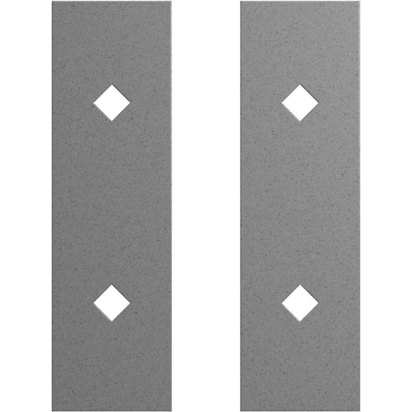 Ekena Millwork Premium Barn Door Hollow Core Plates (set of 2), Flint Gray - GB6001HCPFG