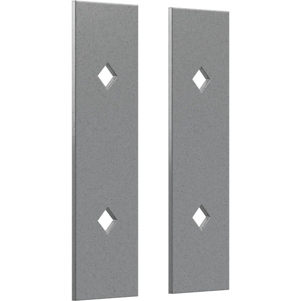 Ekena Millwork Premium Barn Door Hollow Core Plates (set of 2), Flint Gray - GB6001HCPFG