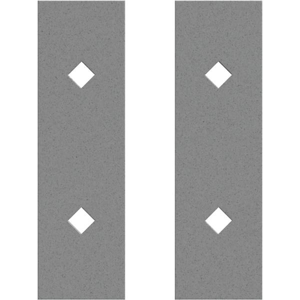 Ekena Millwork Premium Barn Door Hollow Core Plates (set of 2), Flint Gray - GB6001HCPFG