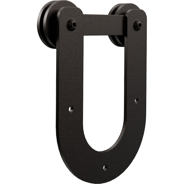 Ekena Millwork Economy Horseshoe Silent Roller Hanger w/ Bolts for Barn Door for 1 3/8" to 1 3/4" Doors - GB6008R2AB