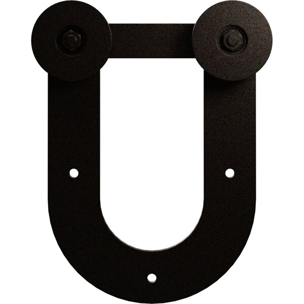 Ekena Millwork Economy Horseshoe Silent Roller Hanger w/ Bolts for Barn Door for 1 3/8" to 1 3/4" Doors - GB6008R2AB