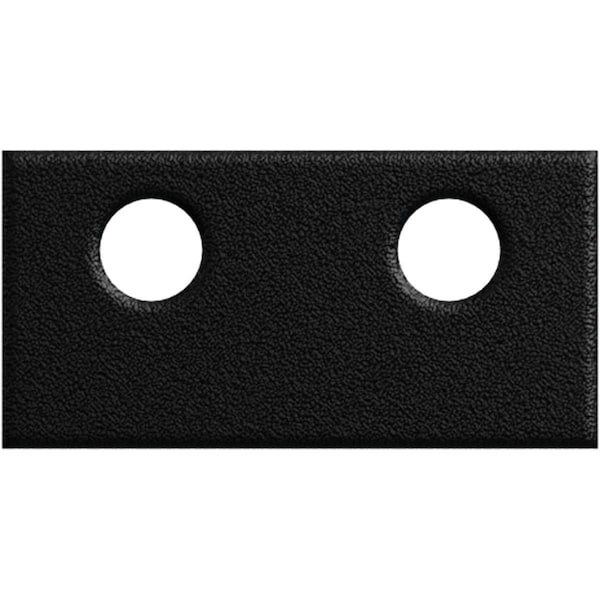 Ekena Millwork Premium Barn Door Flat Track Connecting Plate, Matte Black - GB6001CMB