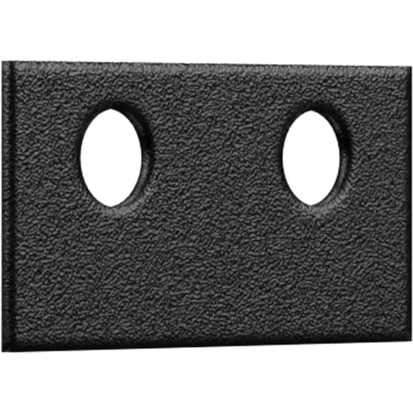 Ekena Millwork Premium Barn Door Flat Track Connecting Plate, Matte Black - GB6001CMB