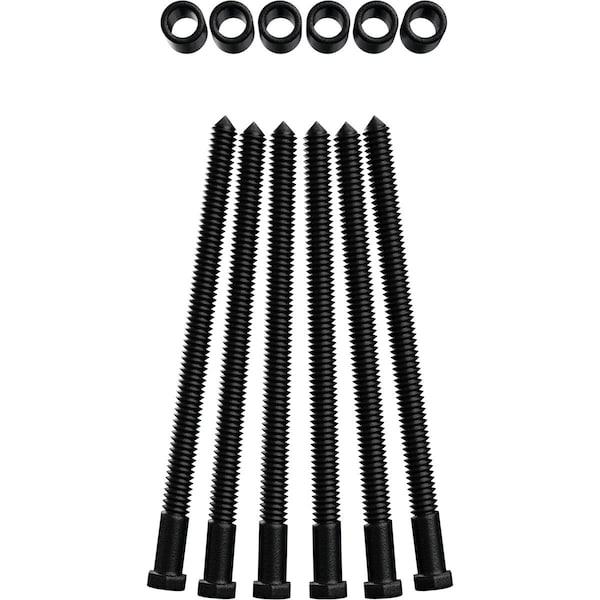 Ekena Millwork Premium 1 1/4" Barn Door Flat Track Extension Hardware for 1 3/8" Door, Matte Black - GB60013EXXMB