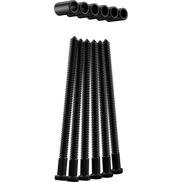 Ekena Millwork Premium 1 1/4" Barn Door Flat Track Extension Hardware for 1 3/8" Door, Matte Black - GB60013EXXMB