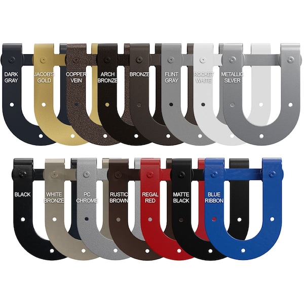 Ekena Millwork Premium Horseshoe Barn Door Hardware Set w/ 5' Track for 2 1/4" Doors, White Bronze - GB60015H25WZ
